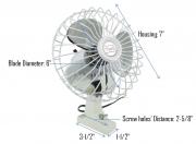 Pactrade Marine Boat TMC 12V Whisper Quiet Oscillating Fan 6" D Cabin and Galley